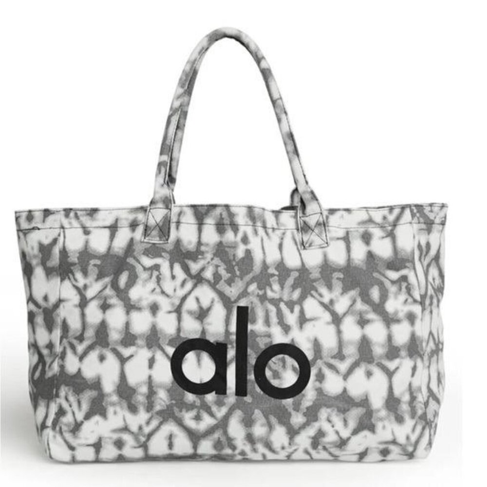 Iconic Shopper Tote , Grey tie-dye pattern Tota Pilates & Yoga Bag ALO Yoga Nwt - Picture 2 of 7